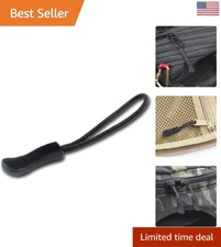 Stylish Black Zipper Pulls - Easy Grip Cord Extensions for Luggage & Handbags