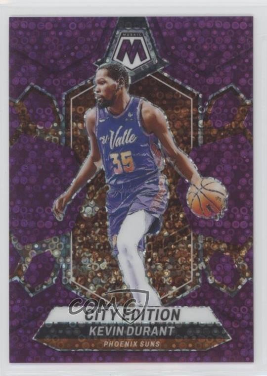 2023 Panini Mosaic City Edition Fast Break Purple Prizm 18/50 Kevin Durant 1iu5