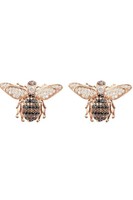 Latelita Ohrstecker Honig Biene Queen Bee CZ RoséGold 925 Sterling Silber