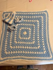 Handmade knitted baby blanket