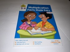 3rd 4th Grade Math Workbook Multiplication Division Practice for Ages 8 to 10