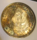 1882 O Morgan Silver Dollar - BU, Toning on both sides, colorful tones 5312