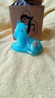 Fenton Sky Blue Hand Painted Horse Signed By Artist