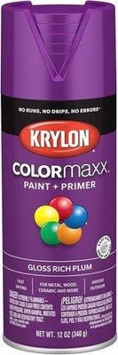Krylon COLORmaxx Rich Plum 12 Oz Fast Dry Spray Paint for Indoor and Outdoor Use