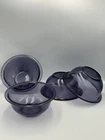 VTG Pyrex Clear Amethyst 1L Bowls #322 Salad Soup Cereal Set Of 4 Purple