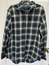 Polo Ralph Lauren Men XL Green Tartan Plaid Classic Fit Button Dress Shirt Pony