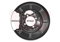VAN Wezel Spritzblech, Bremsscheibe Hinten Links FüR MERCEDES-BENZ