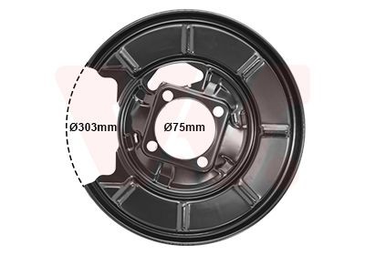 VAN Wezel Spritzblech, Bremsscheibe Hinten Links FüR MERCEDES-BENZ-image