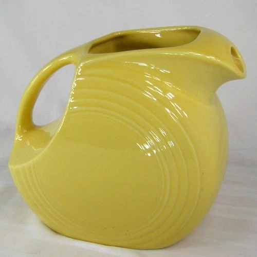 Vintage Fiestaware Homer Laughlin Large Disc Pitcher Sunflower Yellow