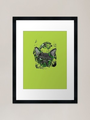 Dinner Time T-Shirt gerahmter Kunstdruck gerahmt Wandbild Poster Leinwanddruck Bild
