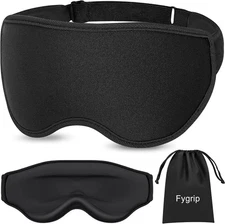 3D Eye Mask Sleep for Men & Women, 100% Pressure-Free & Light Black 