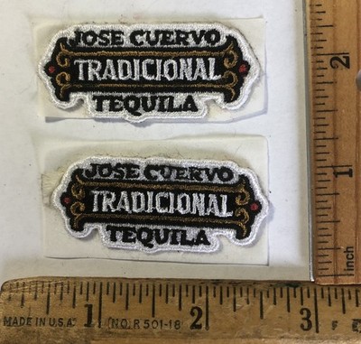 Lot Of 2 Jose Cuervo Tradicional Tequila Liquor Logo Stick On Patch 2  x 1 