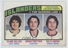 1976 Topps New York Islanders Team Clark Gillies Bryan Trottier Billy Harris 6e9