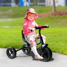 3-Wheel Indoor Outdoor Toddler Tricycle With Bell For Recreation Ride-On Black C