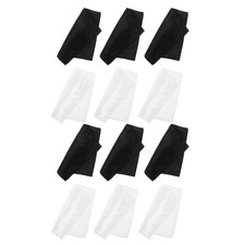12 Pcs Suit Dress Pocket Square Black Squares for Men Handkerchief Men's