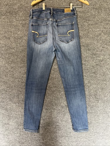 American Eagle Women’s Skinny Blue Jeans Super Stretch Size 8 Short - Picture 12 of 14