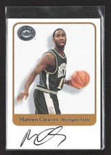 2001 Fleer Greats of the Game Mateen Cleaves Autos Auto State Spartans TV3097