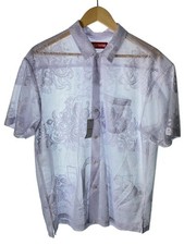 Supreme Short Sleeve Shirt L Polyester WHT