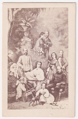 Elisabeth Sissi Franz Joseph Kaiser Austria Family Photo CDV 1861.