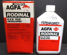 Agfa Rodinal film developer 500ml new old stock Vintage older version