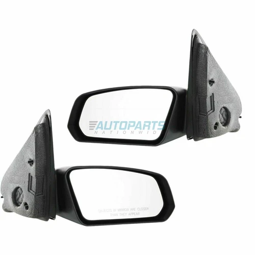 Left & Right Manual Mirror Non-Folding Non-Heated Black Fits 2003-07 Saturn Ion