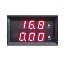 DC 0-100V 10A LED Digital Volt Amp Voltmeter Ammeter Gauge Dual Red Panel