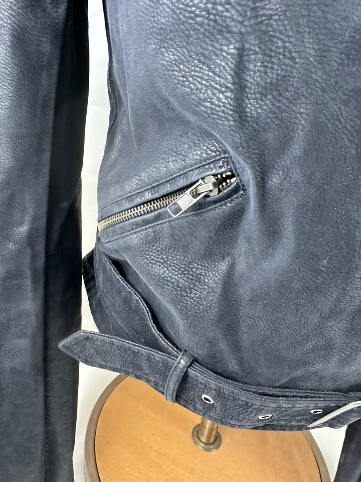 Chaqueta de moto MAX STUDIO XS de cuero sintético negra para mujer Foto 3 de 4