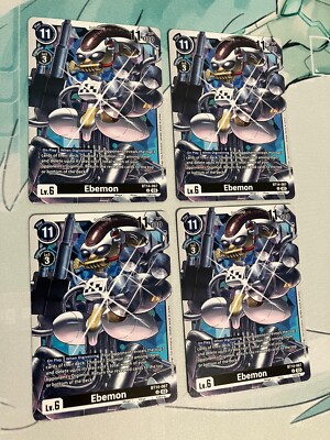 4x Ebemon BT14-067 U (Playset) Digimon CCG | Blast Ace Near Mint