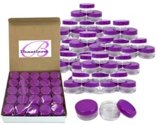 200 Pieces 5 Gram/5ML Plastic Makeup Cosmetic Lotion Cream Sample Jar Containers