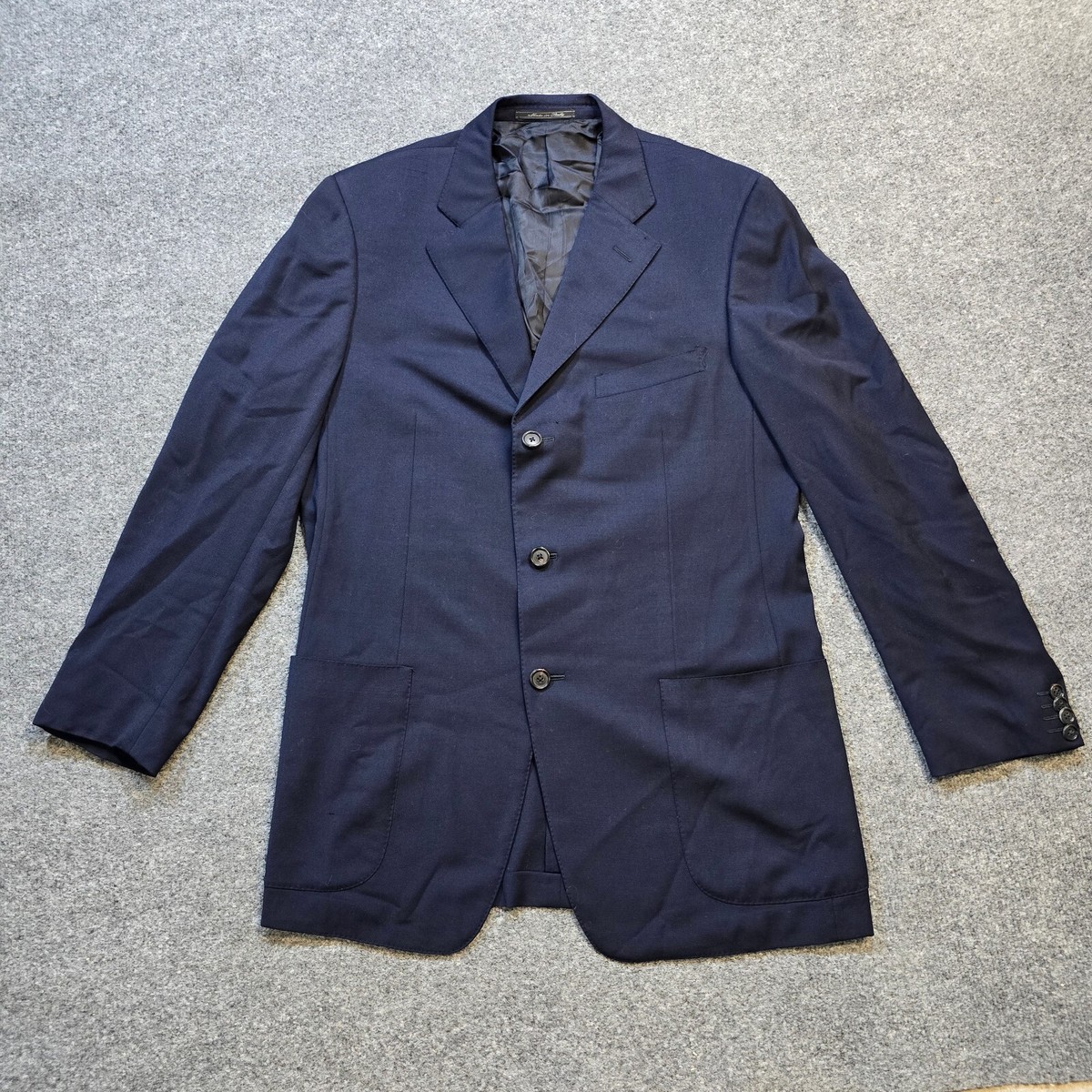 Ermenegildo Zegna Blazer Mens 42 Blue Wool High Performance Sport