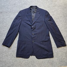 Ermenegildo Zegna Blazer Mens 42 Blue Wool High Performance Sport Coat Career