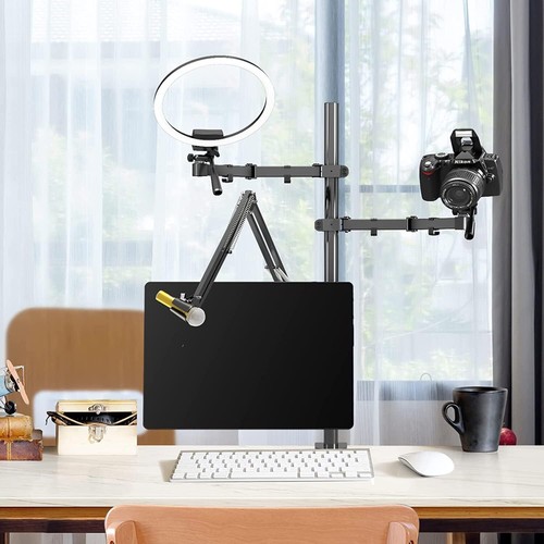 Suptek Camera Desk Mount Stand 800mm, All in One Tall Live Streaming Equipment 4 - Picture 2 of 7