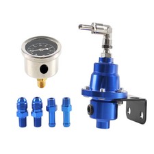 Universal Blue Tomei Adjustable Fuel Pressure Regulator Fuel Booster With Gauge