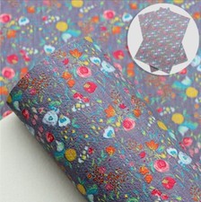 Floral Flowers FAUX LEATHER SHEET 8" X 12" WHOLESALE Flowers 1094090 LITCHI