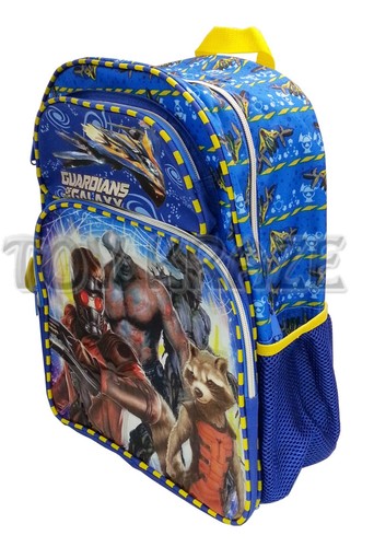 GUARDIANS OF THE GALAXY BACKPACK! BLUE COLORFUL SCHOOL BOOK BAG MARVEL 16" NWT - Picture 2 of 4