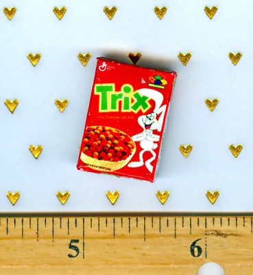 Dollhouse Miniature Size Fruity Breakfast Cereal Box  # TRX