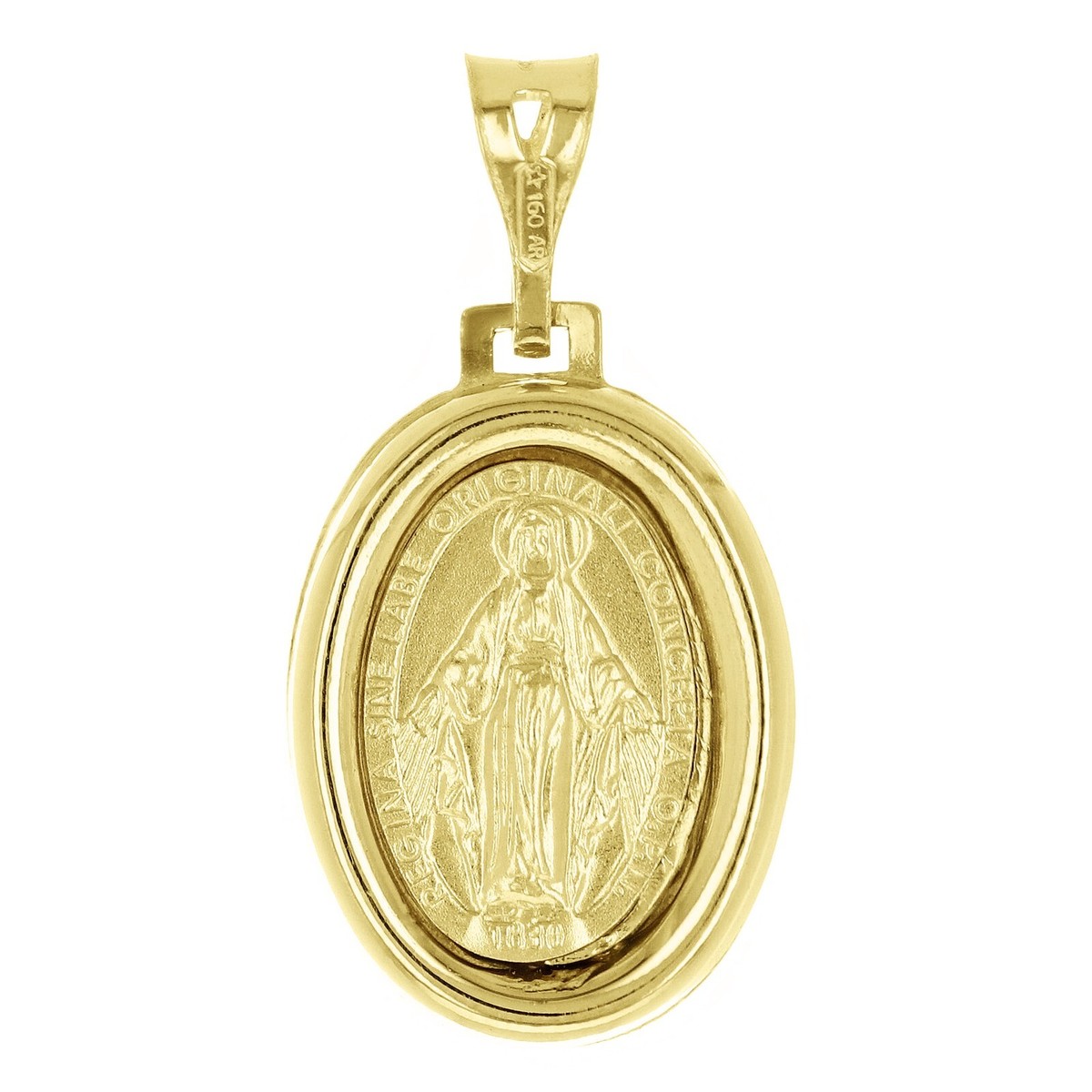Italian 14k Gold Our Lady of Guadalupe Virgin Mary Charm Pendant