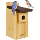 Cedar Bluebird Box House with Predator Guard & Easy Clean-Out Access