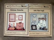 2 Mill Pond Cross Stitch Patterns Christmas Memories  & Little Plain People