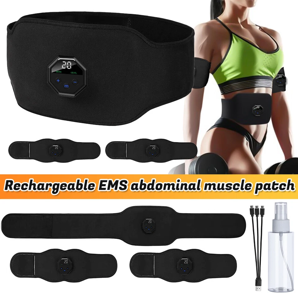 10 Mode EMS Ab Trainer Muscle Stimulator Set Arm Leg Waist Fitness Equipment - Image 1 of 4