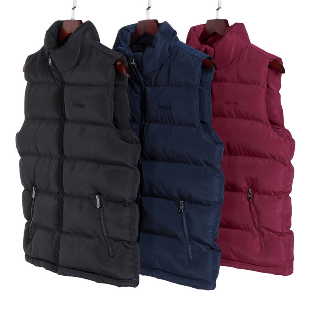 Men Quilted Bubble Puffer Waistcoat Vest Tank Top Padded