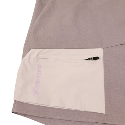 Salomon Athletic Skort Running Hiking Activewear Skirt Pockets Size M Purple - Picture 2 of 7