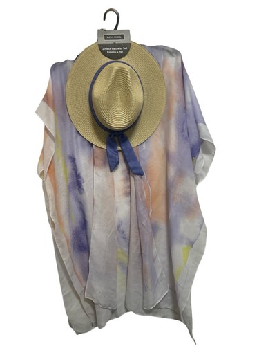 Alexis Bendel “2 Piece Getaway Set” Includes Matching Kimono & Hat One Size NWT - 第 1/7 張圖片
