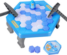Penguin Trap Break Ice Interactive Board Game With Hammer, Parent-Child Toy Set