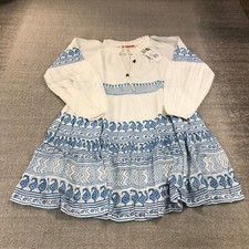 New Oliphant Dress Womens Extra Small Ballon Sleeve Short Dress Santorini  1116V