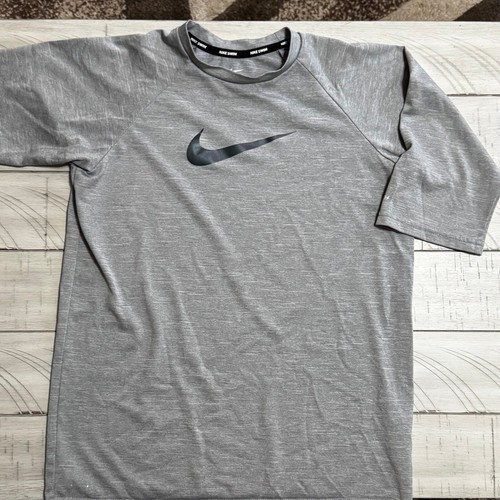 Youth Nike Swim Short Sleeve Top - Gray - Size XL