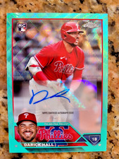 2023 Topps Chrome Update Darick Hall  Aqua Wave Rookie Autograph Phillies 26/199