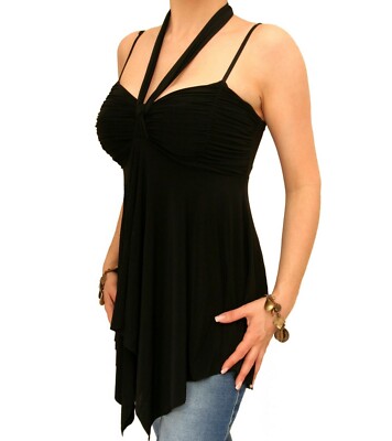New Strappy Halter-Neck Tunic Top | eBay