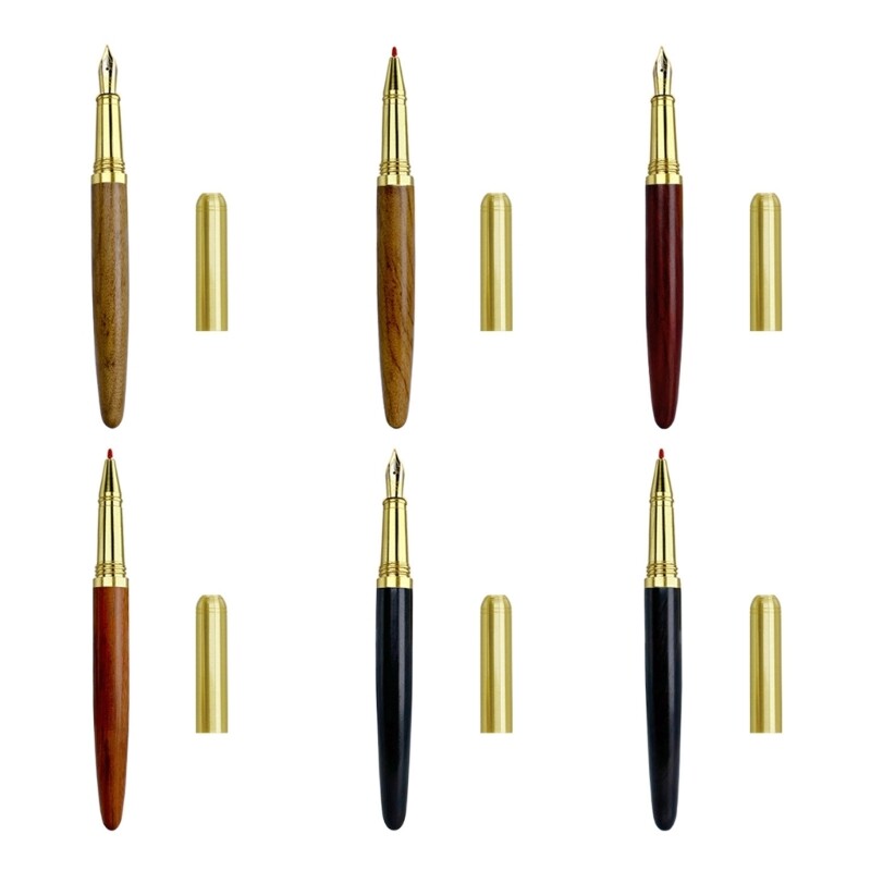 Wooden Fountain Pen Piston-Filled Absorber Twist to Refill Business Gift Pen