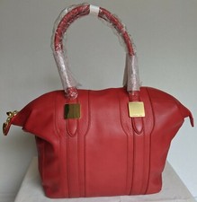 Rachel Zoe Nwt Rouge Leather Satchel Tote Shoulder Bag Crossbody Purse Red
